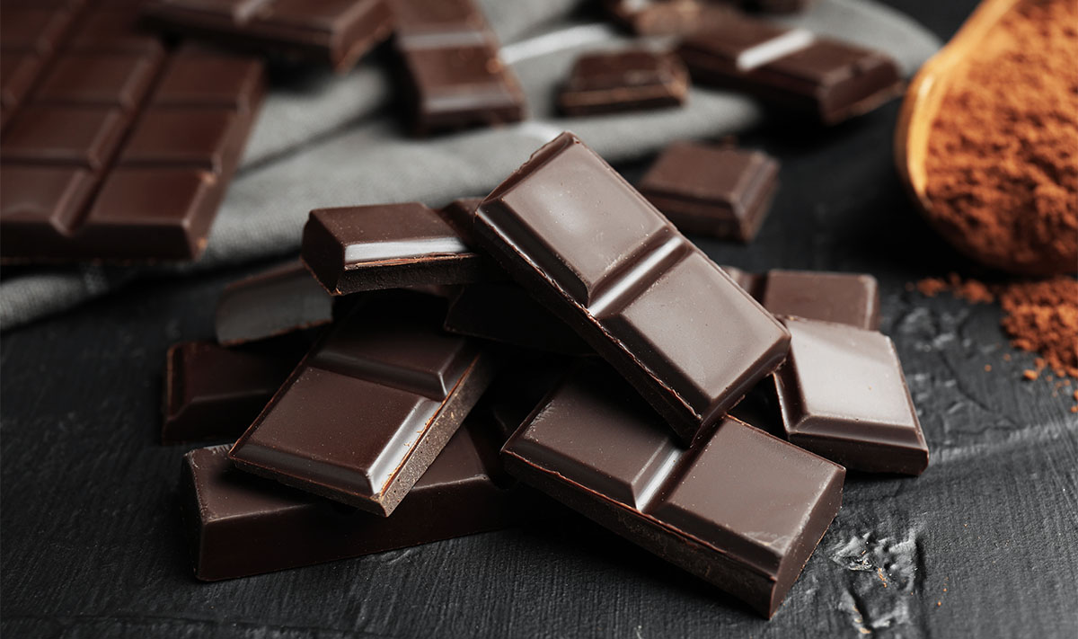 Dark chocolate presentation