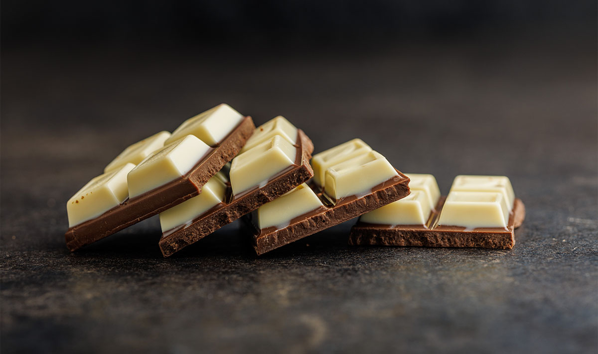 Premium milk chocolate presentation