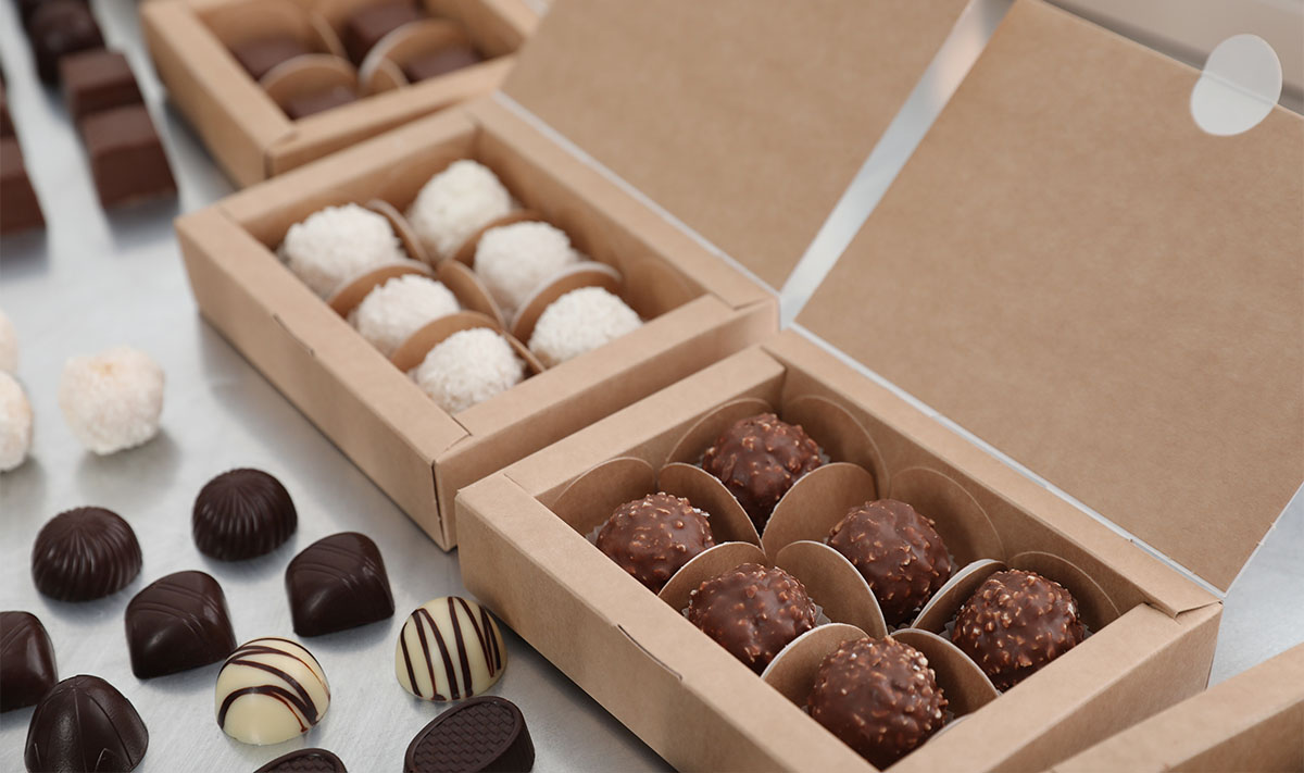 Customized branded chocolate packaging concept